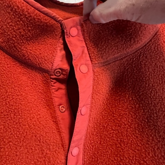 L.L. Bean orange, quarter zip pull over sweatshirt. Fleece. Size L in Men’s - Picture 3 of 8